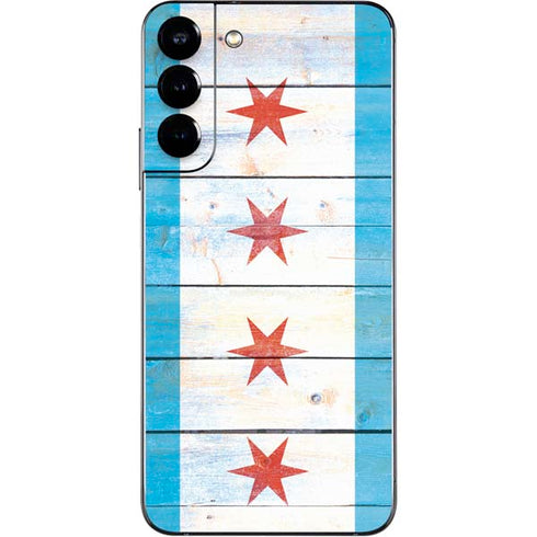 Chicago Flag Light Wood Galaxy S22 Plus Skin